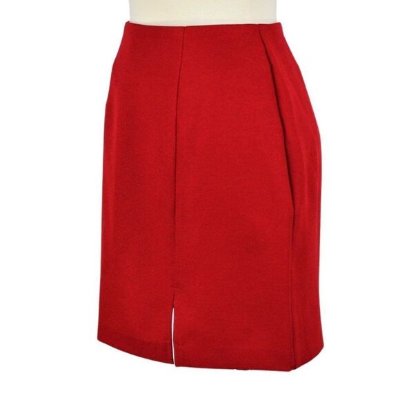 MY MICHELLE Mini Pencil Skirt Front Slit Vanishing Waistband Red Juniors Sz 5/6 - Picture 4 of 7